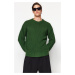 Trendyol Khaki Men's Oversize Fit Wide fit Crew neck Basic Knitwear Sweater.