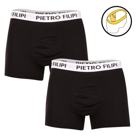 2PACK pánské boxerky Pietro Filipi balls holder černé (2BCL003)
