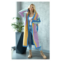 Vícebarevný dámský cardigan kabátek PeeKaBoo 30087