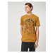 Koton College T-Shirt with a Printed Crew Neck Short Sleeves, Slim Fit.