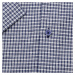 Pánská košile Slim Fit s modro-bílým kostkovaným vzorem 11880