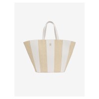 Bílo-béžová dámská pruhovaná plážová taška Tommy Hilfiger - Dámské