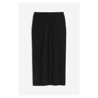 H & M - Tepláková pouzdrová sukně - černá