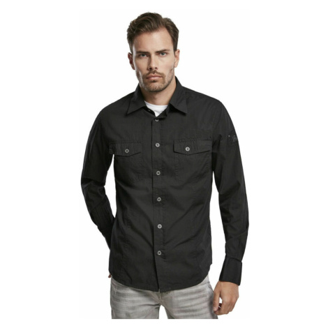 košile pánská Brandit - Men Shirt Slim - Black - 4005/2
