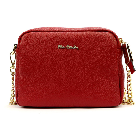 Luxusní kožená kabelka Pierre Cardin FRZ 1848 červená