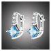 GRACE Silver Jewellery Stříbrné náušnice se zirkony Elisa, stříbro 925/1000 E-BSE631/82 Modrá