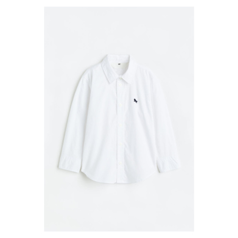 H & M - Bavlněná košile - bílá H&M