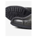 Černé pánské kožené zimní kotníkové boty Jack & Jones Howard