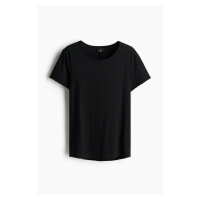 H & M - Tričko's rolovanými lemy - černá