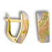 GEMMAX Jewelry Zlaté náušnice Trendy - diamantový brus s matováním GLECN-86091