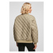 Dámská bomber bunda Urban Classics Oversized Diamond Quilted - khaki