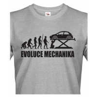 Pánské tričko Evoluce mechanika - ideální dárek k narozeninám pro mechaniky