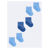 Yoclub Dětské 3Pack Chlapecké Ponožky s Ohnutým Límcem SKA-0009U-0000-004