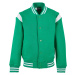 Boys Inset College Sweat Jacket bodegagreen/bílá