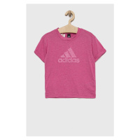 Dětské tričko adidas G FI BL fialová barva
