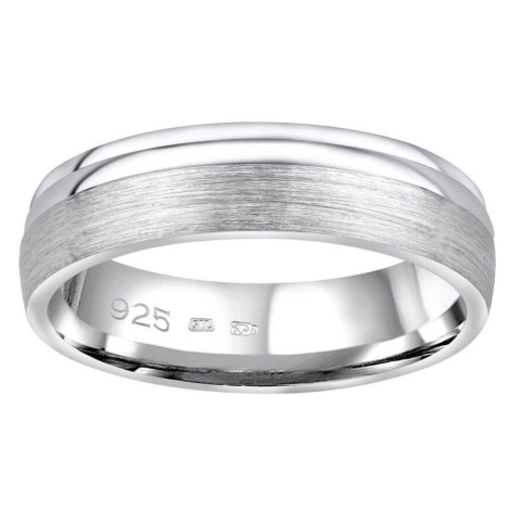 Silvego Snubní stříbrný prsten Amora pro muže i ženy QRALP130M 52 mm