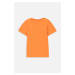 Dětské tričko Coccodrillo oranžová barva, s potiskem