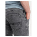 Pánské mramorované kalhoty JOGGERS s prošíváním V3 - ESPIR