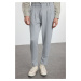 Trendyol Gray Carrot Cut Knitted Comfortable Flexible Trousers