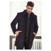 PLT8335 DEWBERRY MEN'S COAT-PATTERNED NAVY BLUE 2