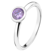 Hot Diamonds Stříbrný prsten Emozioni Scintilla Lavender Calmness ER020 55 mm