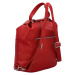 Stylový dámský kožený kabelko-batoh přes rameno Fredda, červený