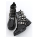 Černé dámské boty s cvočky TATUM BLACK MIRROR