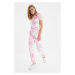 Trendyol Pink Tie Dye Printed Loose Jogger Knitted Sweatpants