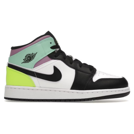 Jordan 1 Mid Pastel Black Toe (GS)