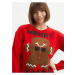 Červený dámský vánoční svetr JDY Cookie