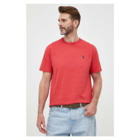 Bavlněné tričko Polo Ralph Lauren červená barva