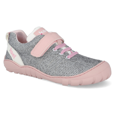 Barefoot tenisky Koel - Maxim Mesh Pink vegan šedé Koel4kids