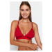 Trendyol Red Polyamide Lace Detailed Covered Bralette Bra