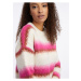 Růžovo-krémový dámský pruhovaný svetr s příměsí vlny ORSAY