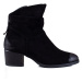 Trendy černé kotníčkové boty dámské na širokém podpatku