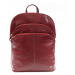 Červený kožený moderní batoh Poppy Arwel