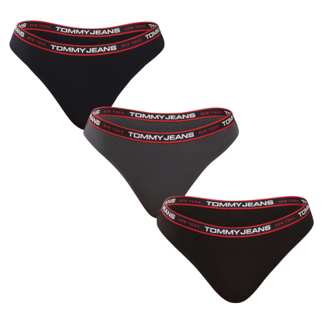 3PACK dámská tanga Tommy Hilfiger vícebarevná (UW0UW04709 0VA)