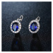 Sisi Jewelry Náušnice Swarovski Elements Fiona Sapphire E1323-KSE0063 (3) Modrá