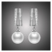 Éternelle Náušnice s perlou a zirkony Catarina E1339-ED00100B Bílá