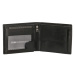 Hide & Stitches Černá pánská kožená peněženka "Static"
