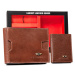 Dárková sada: pánská kožená peněženka, pouzdro a klíčenka