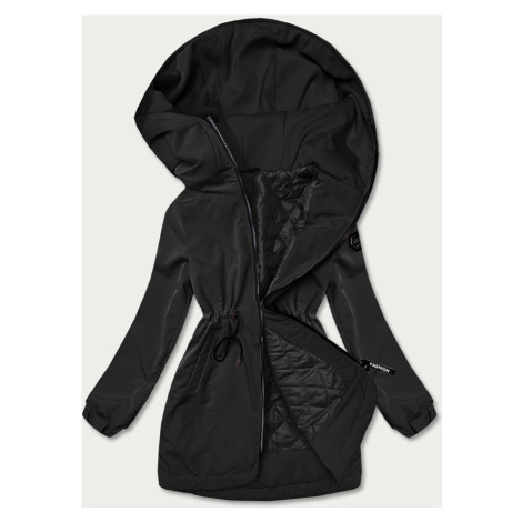 Černá dámská bunda parka s kapucí (B8121-1) S'WEST