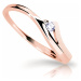 Cutie Diamonds Půvabný prsten z růžového zlata s briliantem DZ6818-1718-00-X-4 52 mm