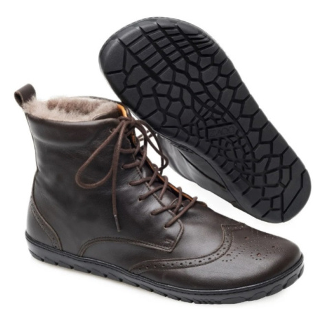 Barefoot zimní obuv Zaqq - QUINTIC Winter Brogue Brown