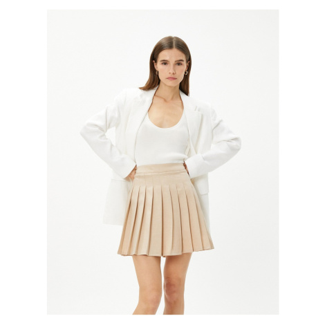 Koton High Waist Pleated Mini Skirt