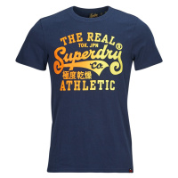 Superdry REWORKED CLASSICS GRAPHIC TEE Tmavě modrá