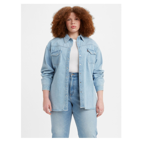 Světle modrá dámská džínová oversize košile Levi's® Dorsey Western Levi´s