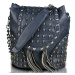 Modrý dámský batoh / kabelka s lebkami Daan Lulu Bags