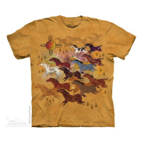 Pánské batikované triko The Mountain - Domorodé umění - hlinené