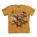 Pánské batikované triko The Mountain - Domorodé umění - hlinené